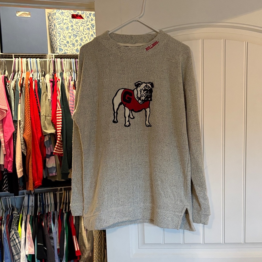 Gray UGA Bulldog Women's Sweatshirt